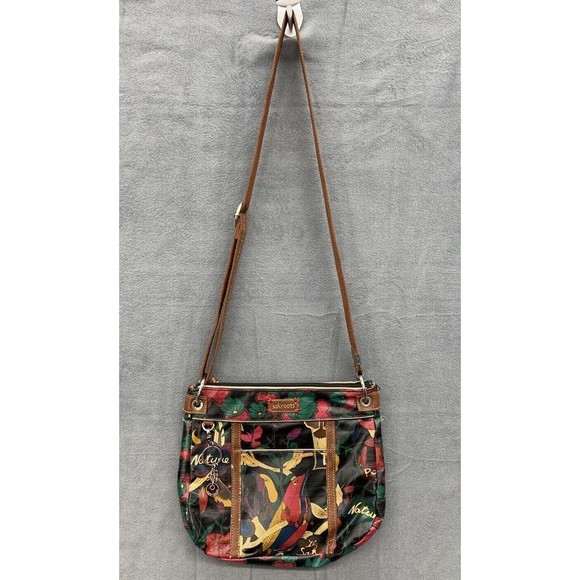 Sakroots Shoulder Bag Crossbody Strap Peace Nature Multi Color Bag Charm